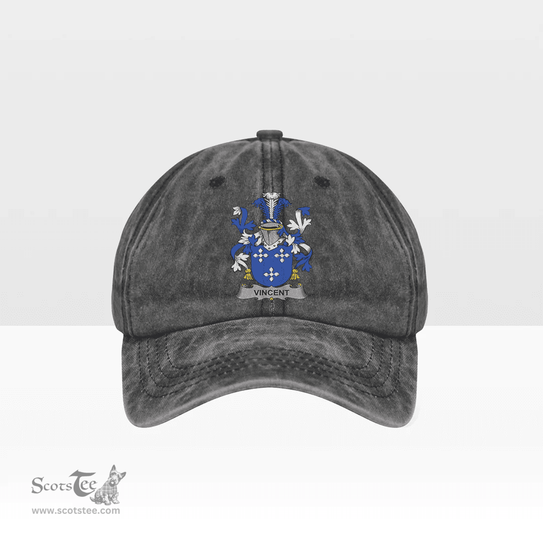 Irish Vincent Coat of Arms Family Crest Ireland Denim Cap