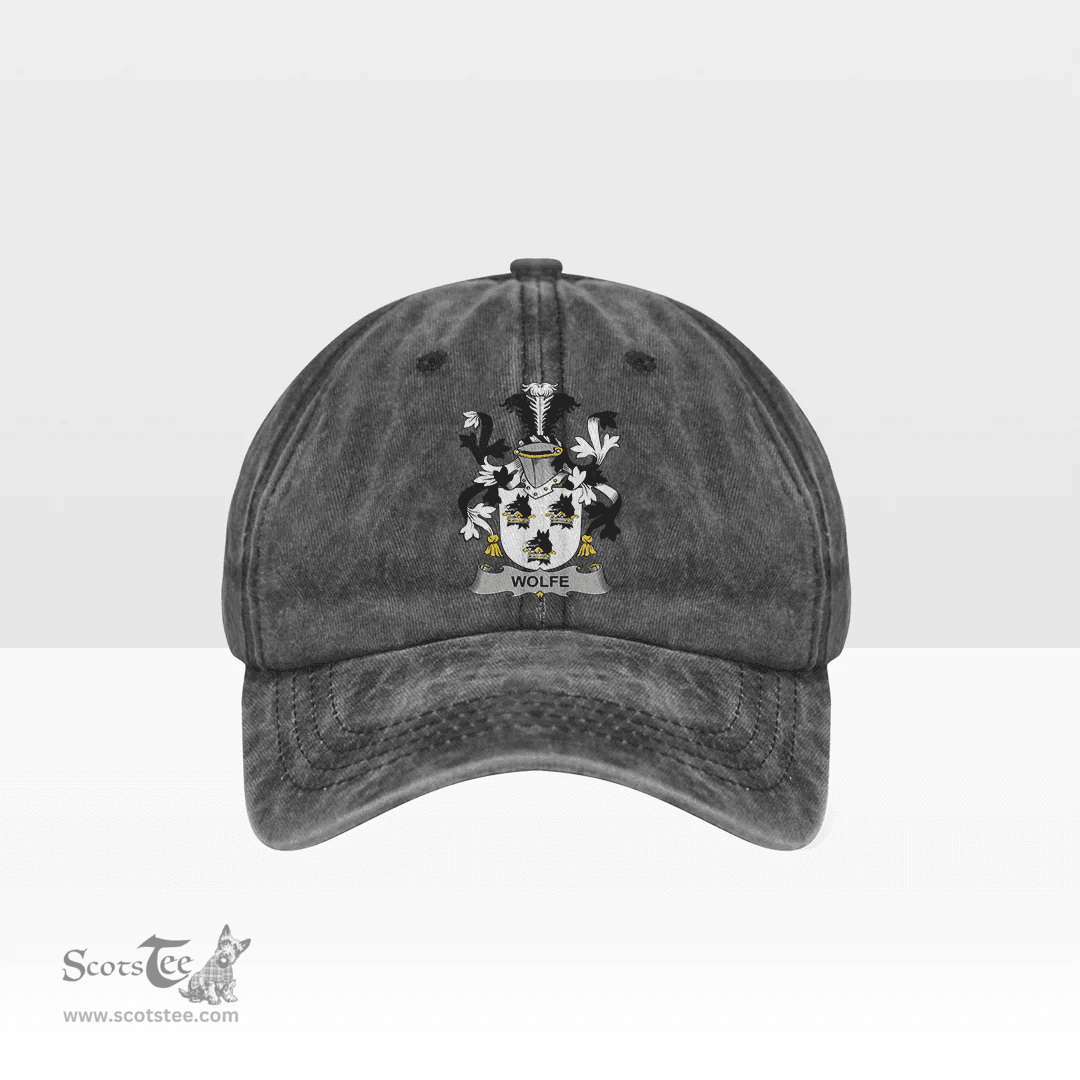 Irish Wolfe Coat of Arms Family Crest Ireland Denim Cap