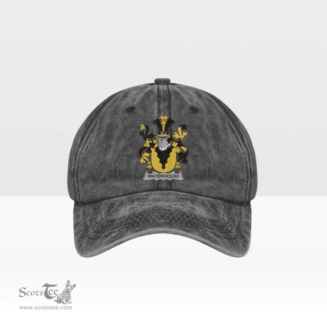 Irish Waterhouse Coat of Arms Family Crest Ireland Denim Cap