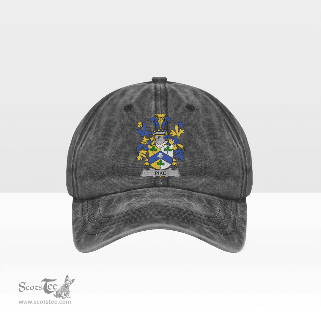 Irish Pike Coat of Arms Family Crest Ireland Denim Cap