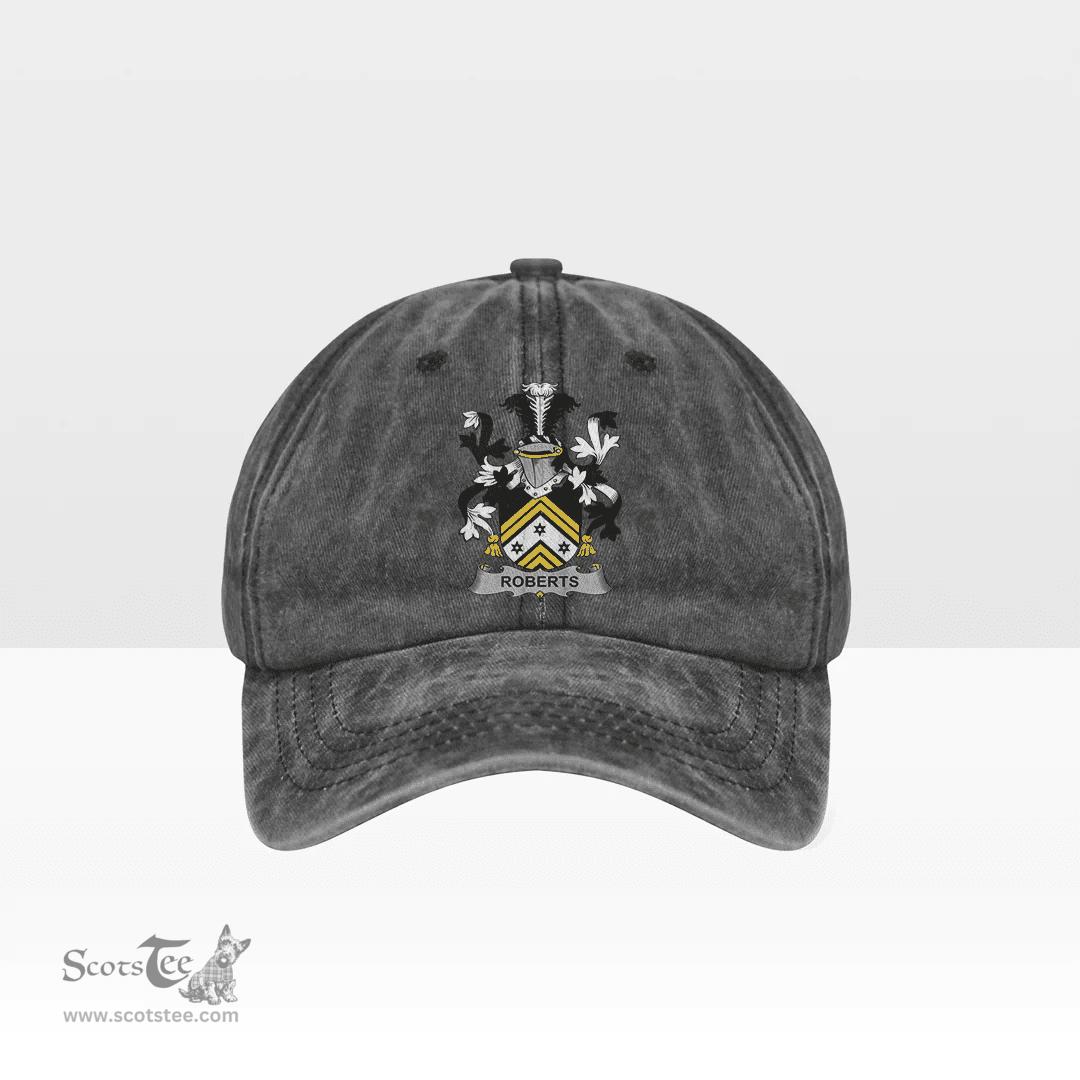 Irish Roberts Coat of Arms Family Crest Ireland Denim Cap