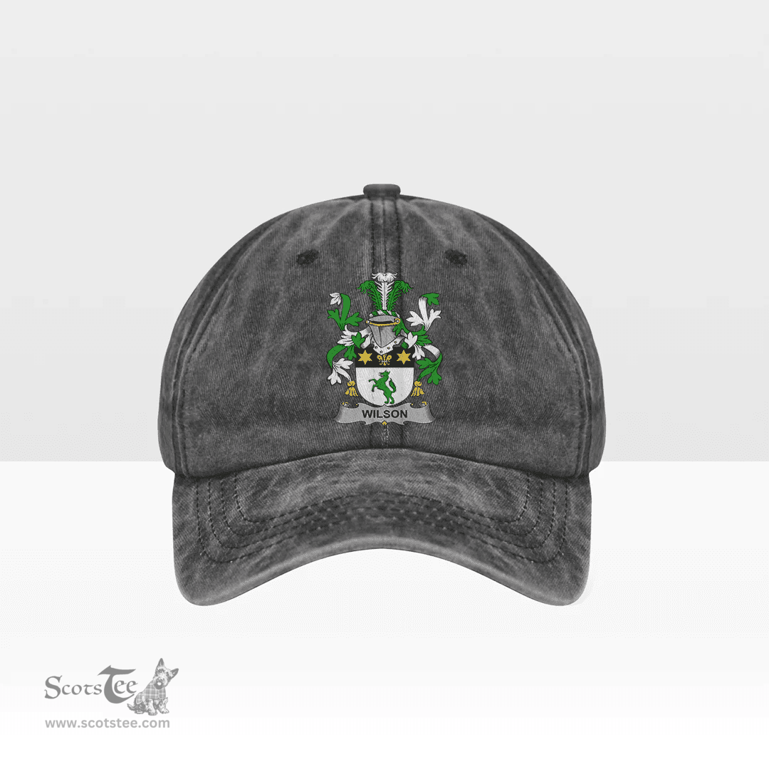 Irish Wilson Coat of Arms Family Crest Ireland Denim Cap