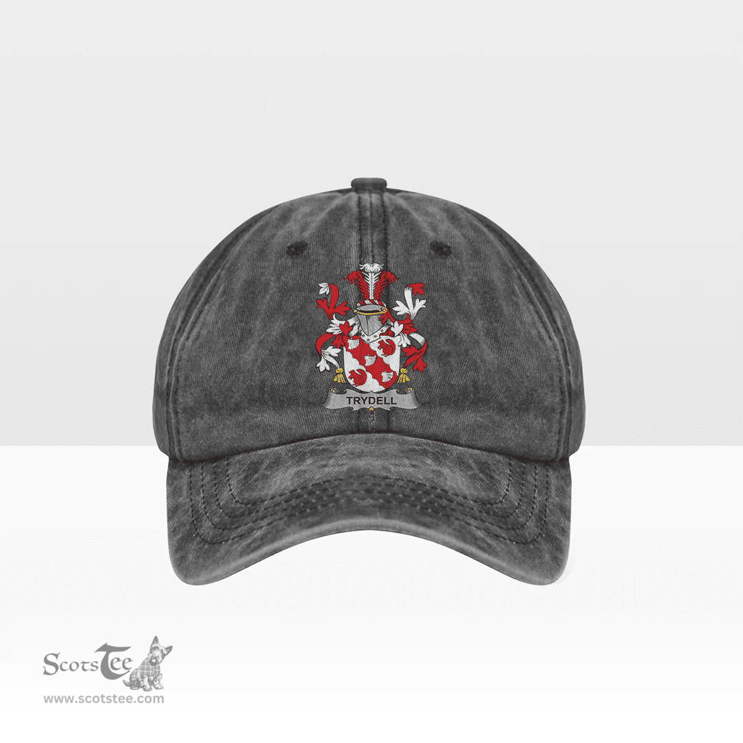 Irish Trydell Coat of Arms Family Crest Ireland Denim Cap