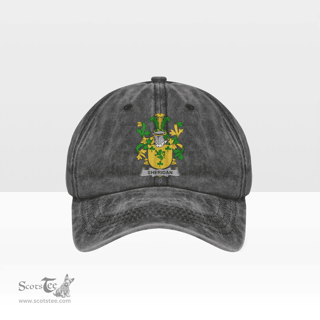 Irish Sheridan Coat of Arms Family Crest Ireland Denim Cap