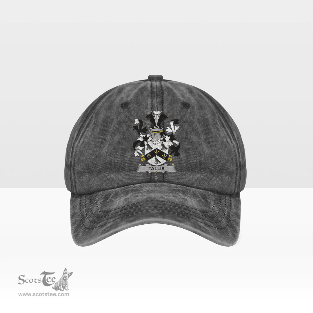 Irish Tallis Coat of Arms Family Crest Ireland Denim Cap