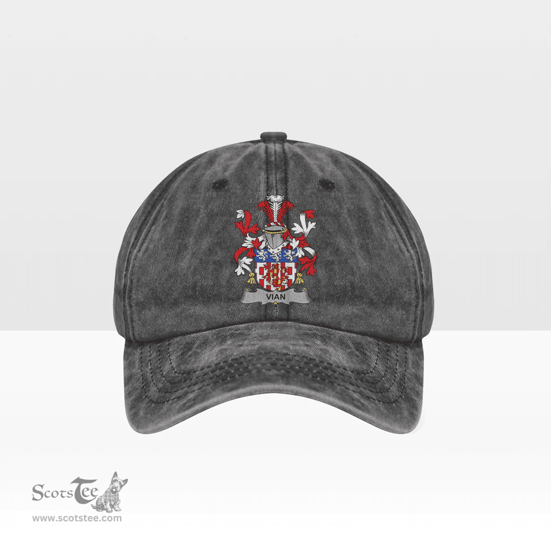 Irish Vian Coat of Arms Family Crest Ireland Denim Cap