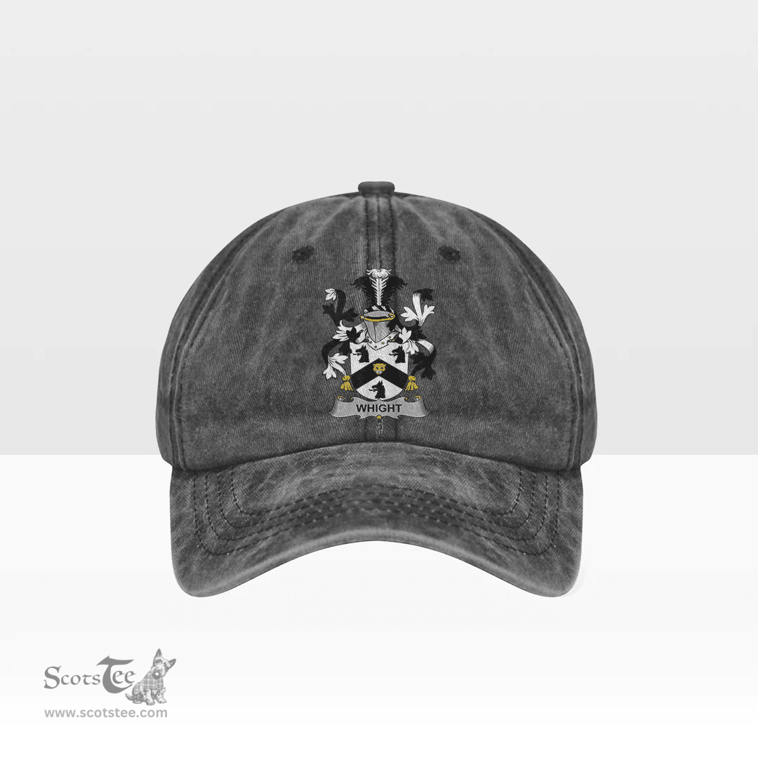 Irish Whight Coat of Arms Family Crest Ireland Denim Cap