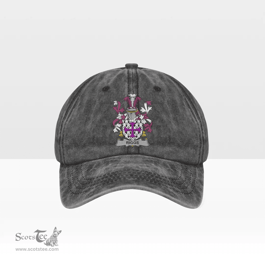 Irish Riggs Coat of Arms Family Crest Ireland Denim Cap