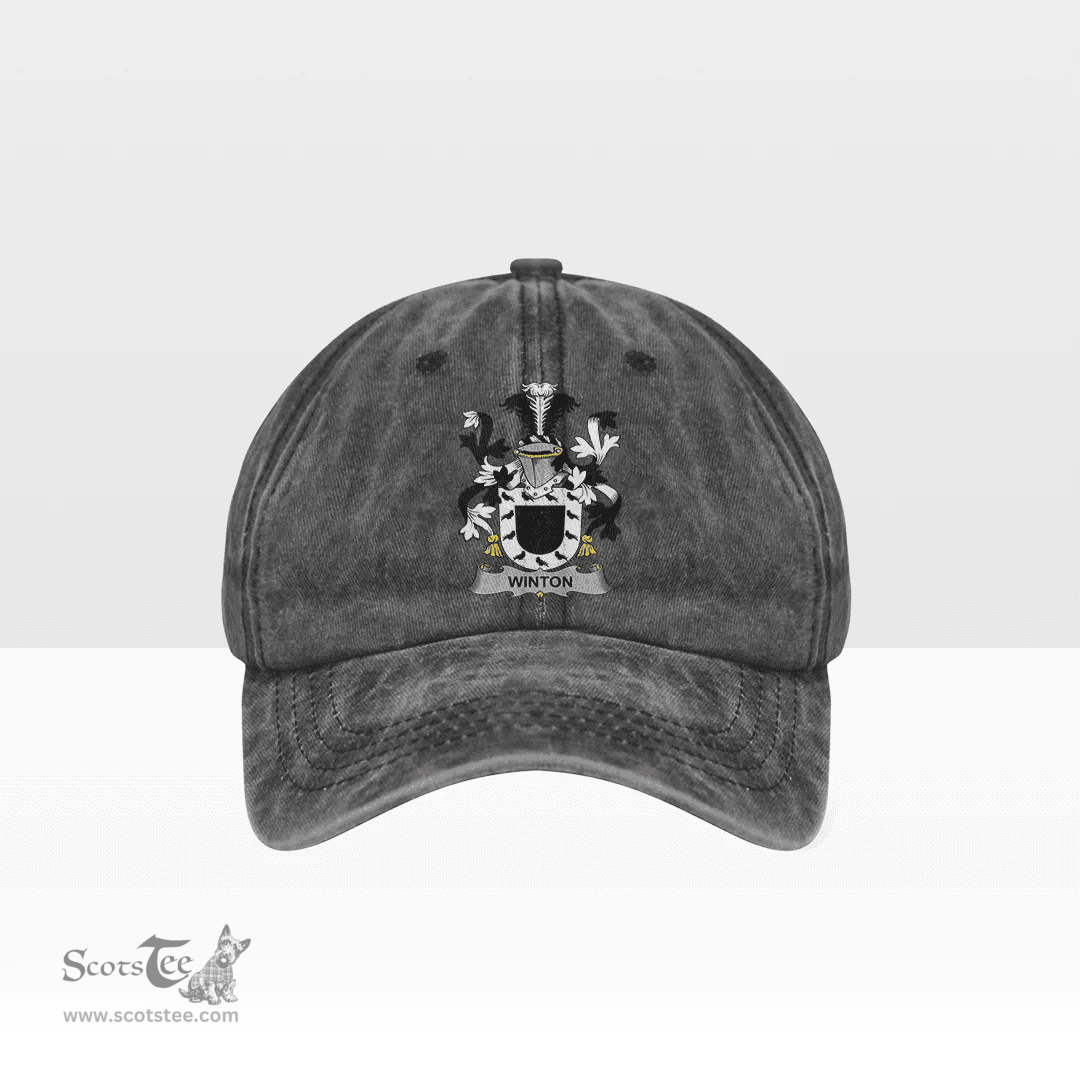 Irish Winton Coat of Arms Family Crest Ireland Denim Cap