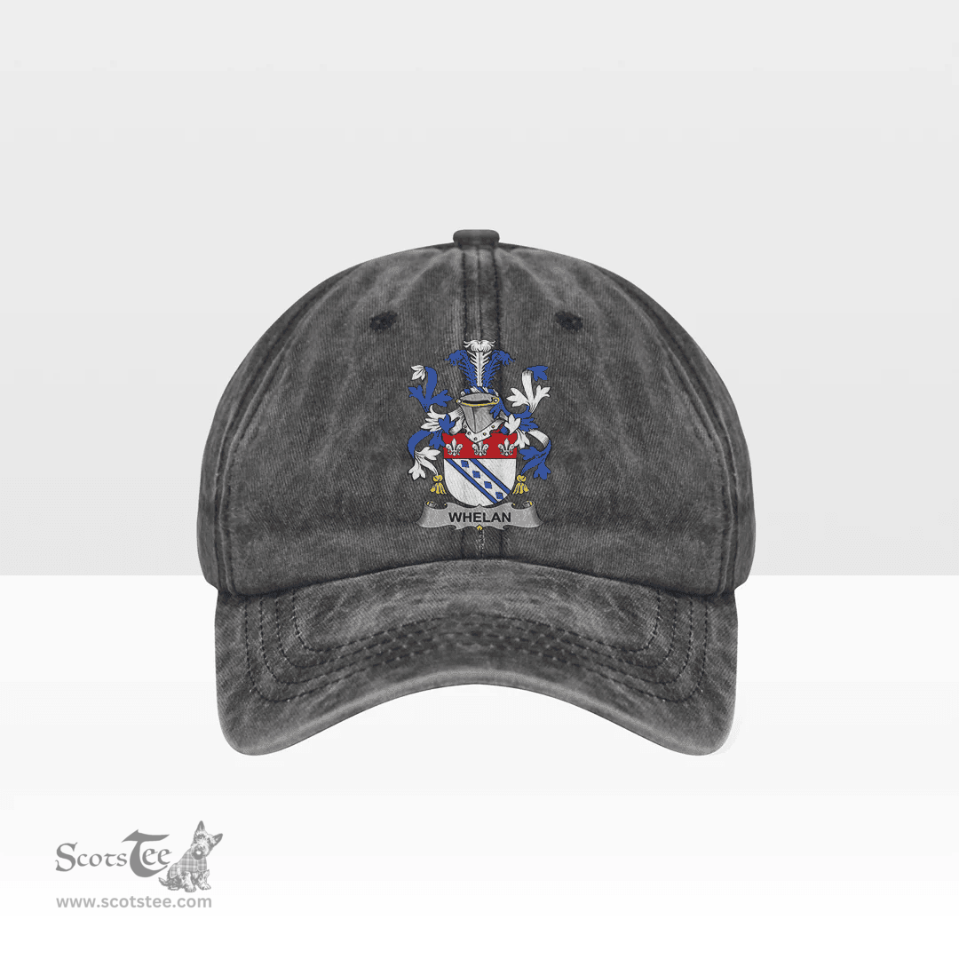 Irish Whelan Coat of Arms Family Crest Ireland Denim Cap