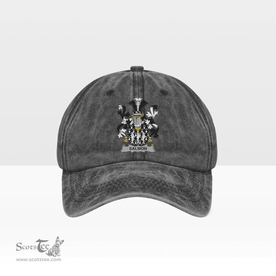 Irish Salmon Coat of Arms Family Crest Ireland Denim Cap