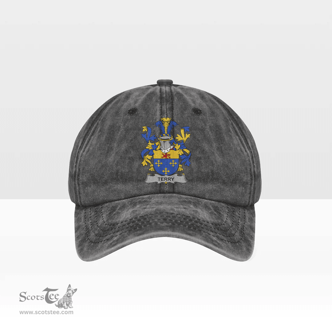 Irish Terry Coat of Arms Family Crest Ireland Denim Cap
