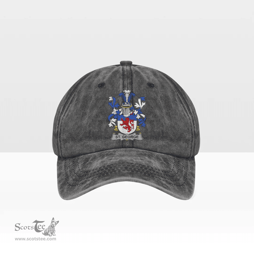 Irish St. George Coat of Arms Family Crest Ireland Denim Cap