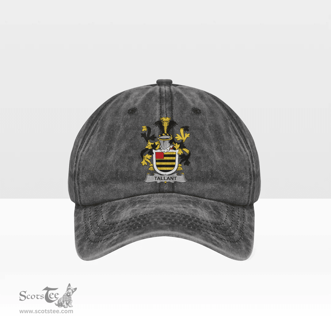 Irish Tallant or Tallon Coat of Arms Family Crest Ireland Denim Cap