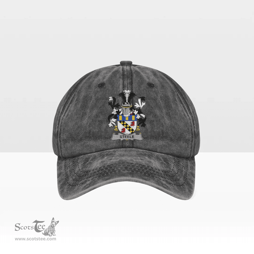 Irish Steele Coat of Arms Family Crest Ireland Denim Cap