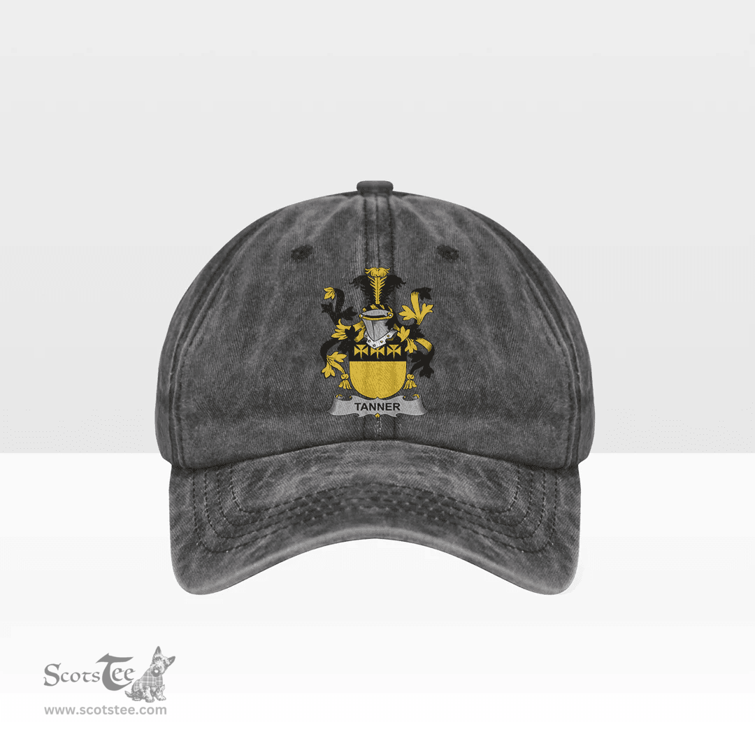 Irish Tanner Coat of Arms Family Crest Ireland Denim Cap