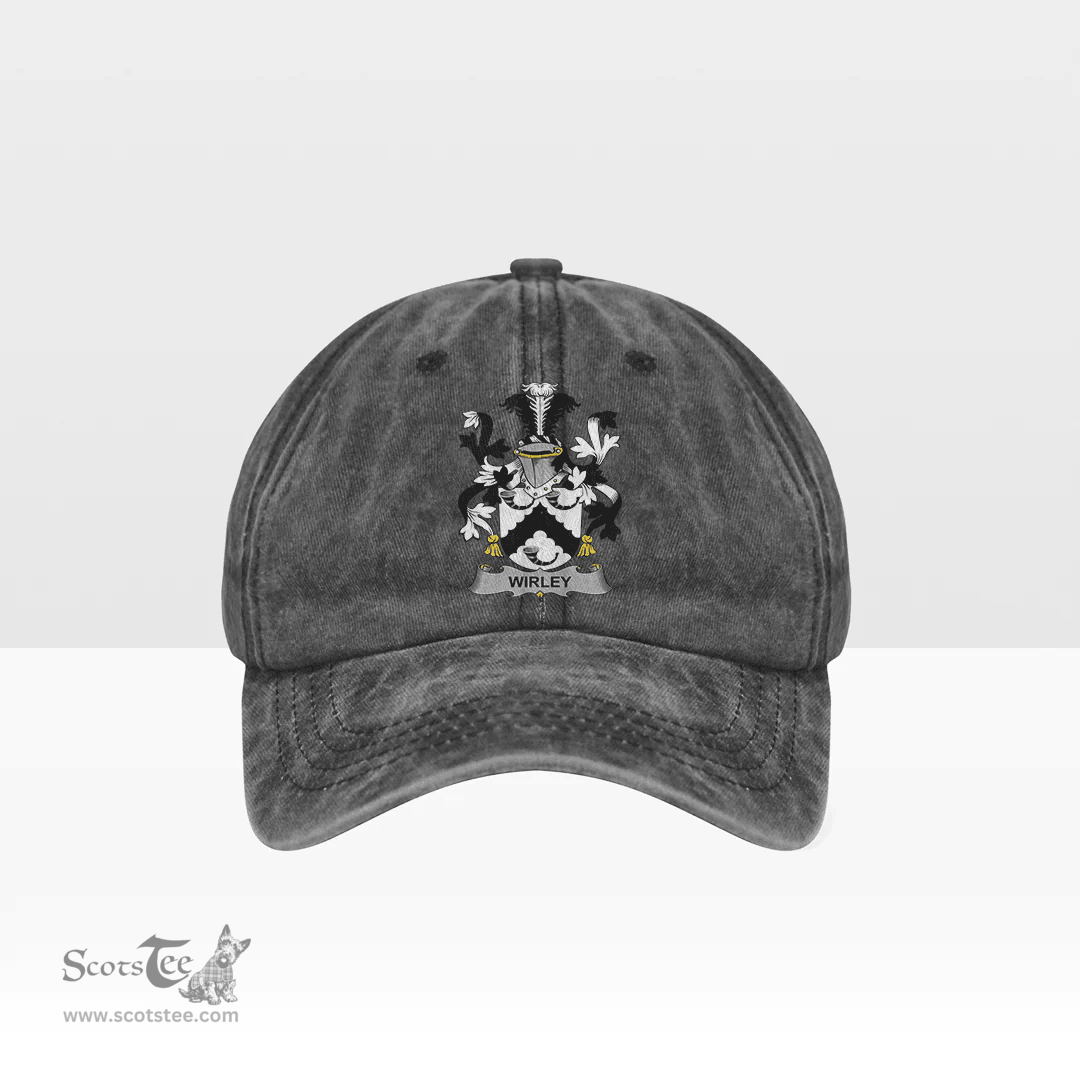 Irish Wirley Coat of Arms Family Crest Ireland Denim Cap