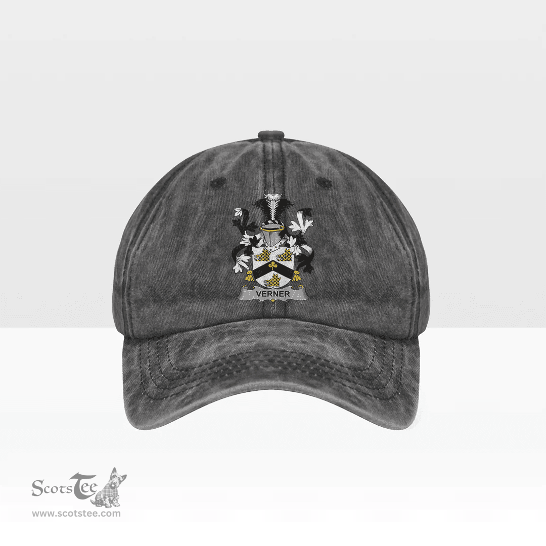 Irish Verner Coat of Arms Family Crest Ireland Denim Cap