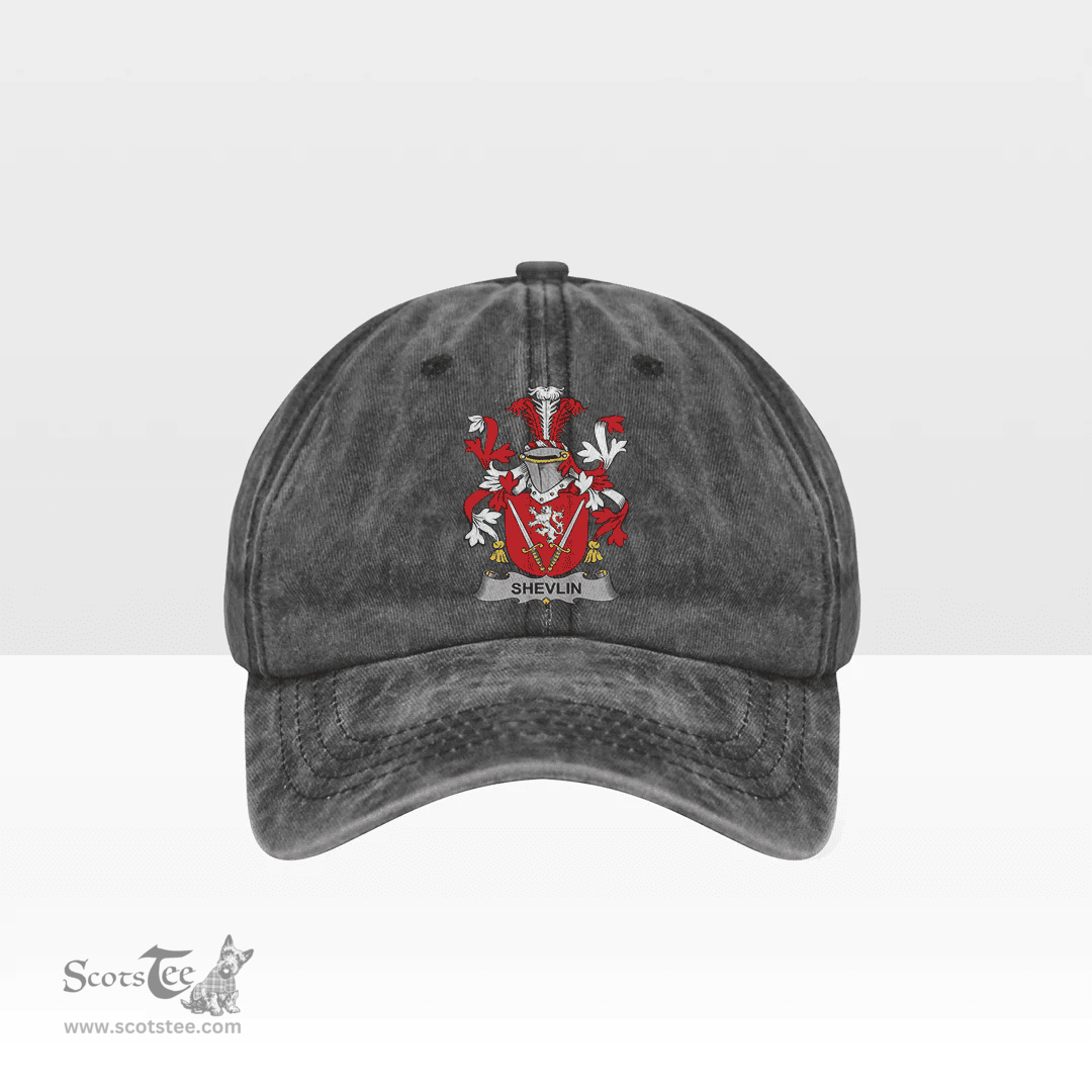 Irish Shevlin Coat of Arms Family Crest Ireland Denim Cap
