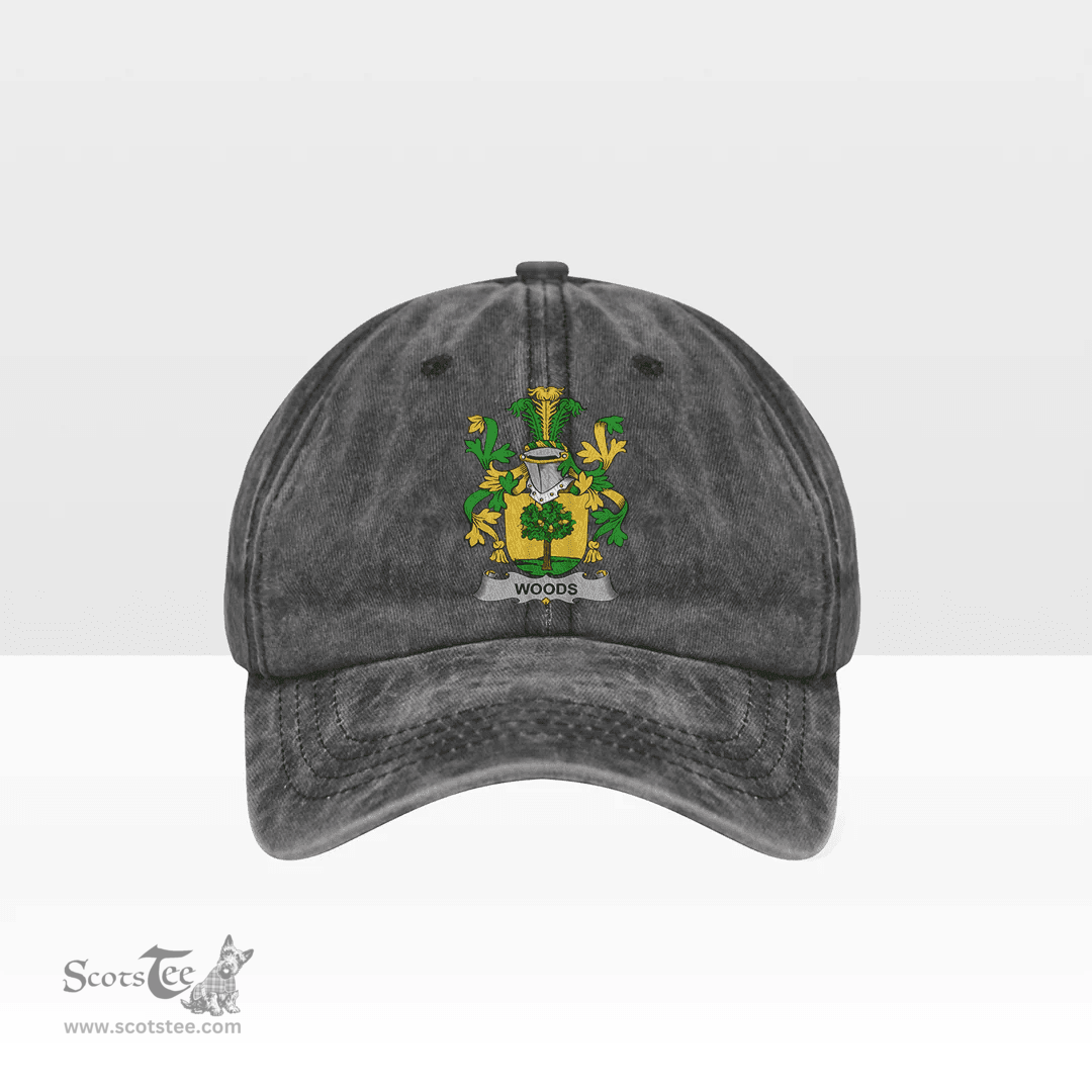 Irish Woods Coat of Arms Family Crest Ireland Denim Cap