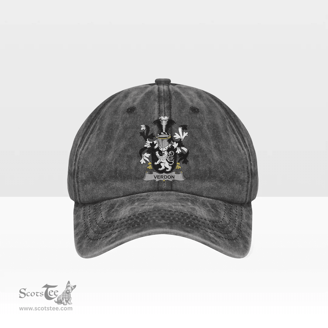 Irish Verdon Coat of Arms Family Crest Ireland Denim Cap