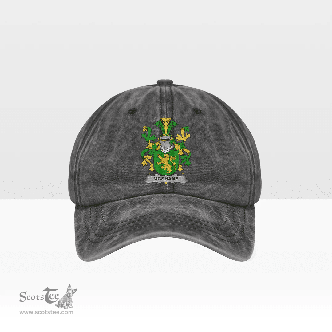 Irish Shane or McShane Coat of Arms Family Crest Ireland Denim Cap