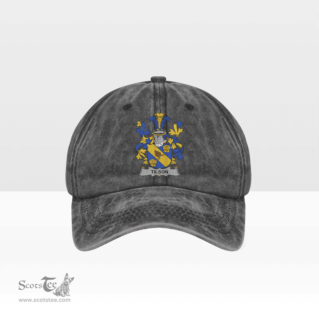 Irish Tilson Coat of Arms Family Crest Ireland Denim Cap