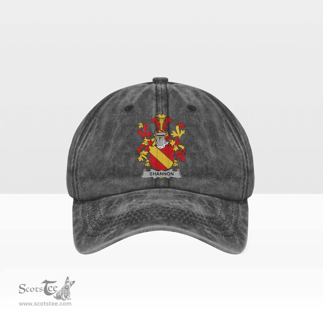 Irish Shannon Coat of Arms Family Crest Ireland Denim Cap