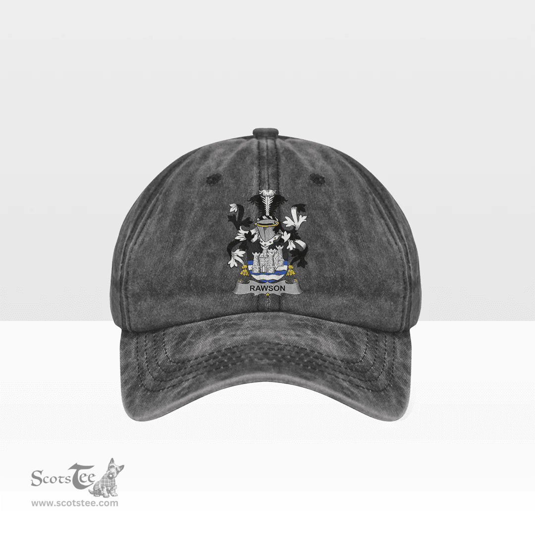 Irish Rawson Coat of Arms Family Crest Ireland Denim Cap