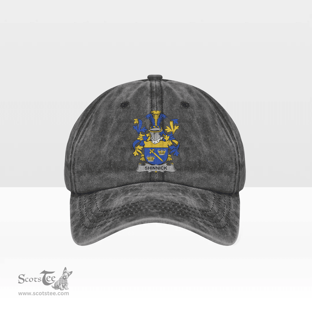 Irish Shinnick Coat of Arms Family Crest Ireland Denim Cap