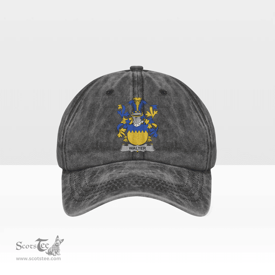 Irish Walter Coat of Arms Family Crest Ireland Denim Cap