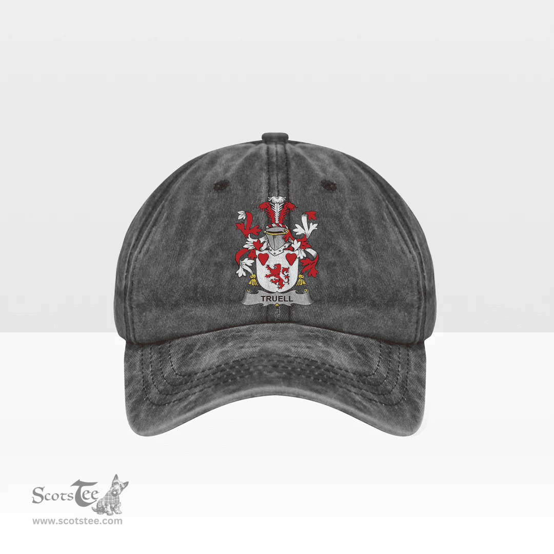 Irish Truell Coat of Arms Family Crest Ireland Denim Cap