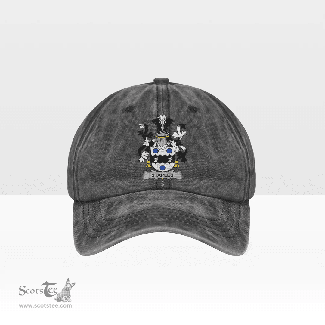 Irish Staples Coat of Arms Family Crest Ireland Denim Cap
