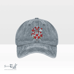 Irish Tate Coat of Arms Family Crest Ireland Denim Cap