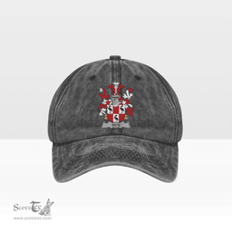 Irish Tate Coat of Arms Family Crest Ireland Denim Cap