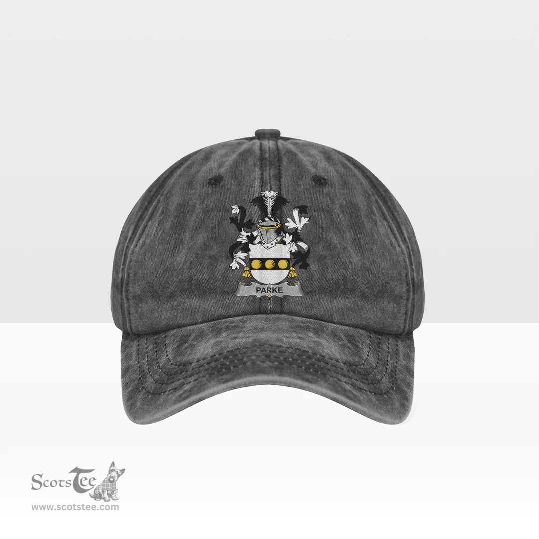 Irish Parke Coat of Arms Family Crest Ireland Denim Cap