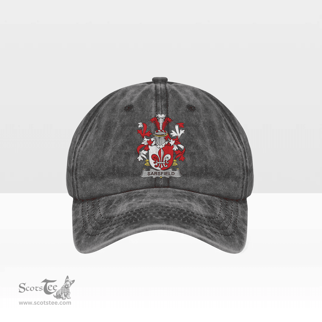 Irish Sarsfield Coat of Arms Family Crest Ireland Denim Cap
