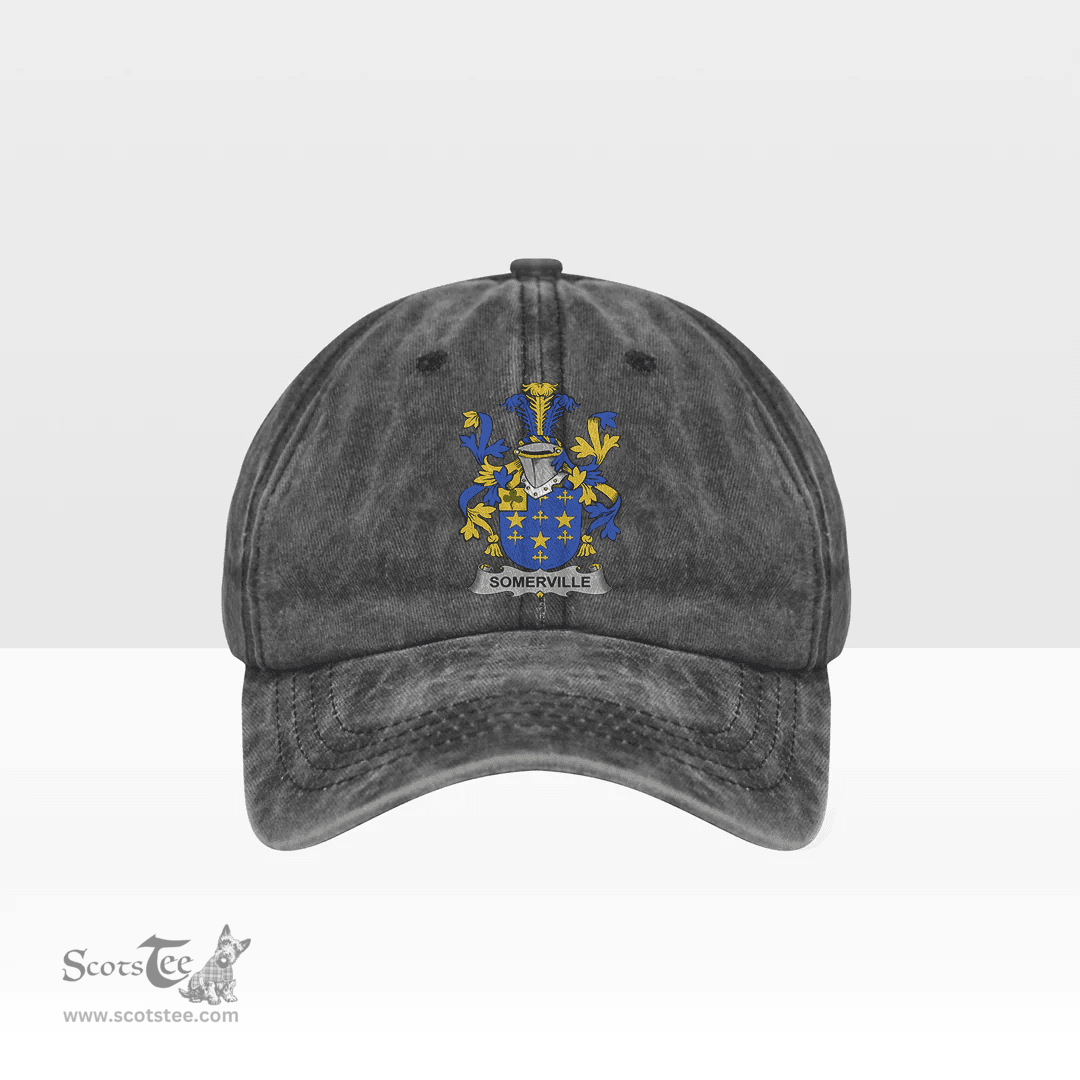Irish Somerville Coat of Arms Family Crest Ireland Denim Cap