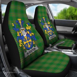 Irish Alveston Coat of Arms Family Crest Ireland Car Seat Cover Irish National Tartan Irish County Car Seat Cover