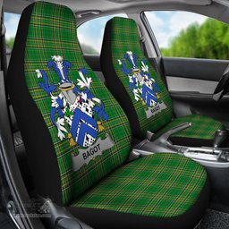 Irish Bagot Coat of Arms Family Crest Ireland Car Seat Cover Irish National Tartan Irish County Car Seat Cover