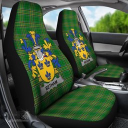 Irish Betham Coat of Arms Family Crest Ireland Car Seat Cover Irish National Tartan Irish County Car Seat Cover