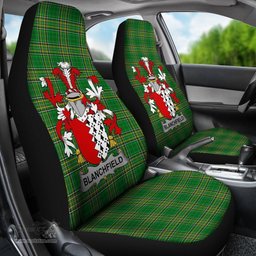 Irish Blanchfield Coat of Arms Family Crest Ireland Car Seat Cover Irish National Tartan Irish County Car Seat Cover