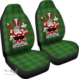 Irish Blacke Coat of Arms Family Crest Ireland Car Seat Cover Irish National Tartan Irish County Car Seat Cover