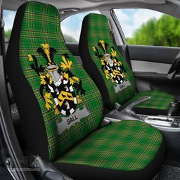 Irish Ball Coat of Arms Family Crest Ireland Car Seat Cover Irish National Tartan Irish County Car Seat Cover