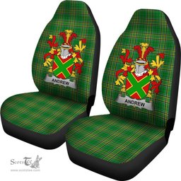 Irish Andrew Coat of Arms Family Crest Ireland Car Seat Cover Irish National Tartan Irish County Car Seat Cover