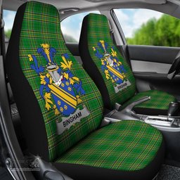 Irish Bingham Coat of Arms Family Crest Ireland Car Seat Cover Irish National Tartan Irish County Car Seat Cover