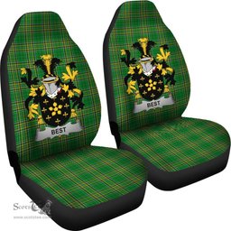 Irish Best Coat of Arms Family Crest Ireland Car Seat Cover Irish National Tartan Irish County Car Seat Cover
