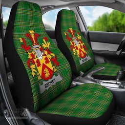 Irish Becket Coat of Arms Family Crest Ireland Car Seat Cover Irish National Tartan Irish County Car Seat Cover