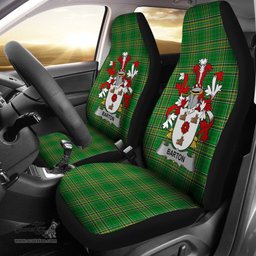 Irish Barton Coat of Arms Family Crest Ireland Car Seat Cover Irish National Tartan Irish County Car Seat Cover