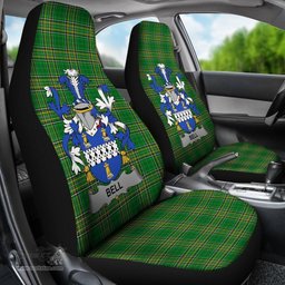 Irish Bell Coat of Arms Family Crest Ireland Car Seat Cover Irish National Tartan Irish County Car Seat Cover
